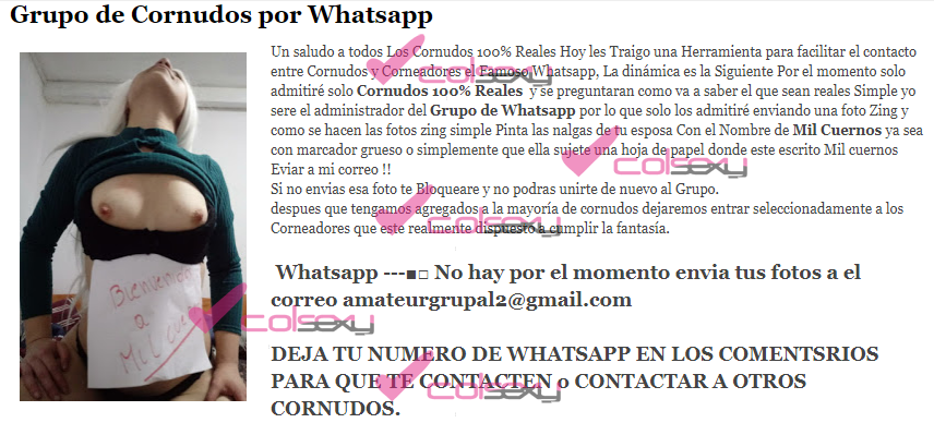 1er grupos y chats de whatsApp para cornudos reales latinos