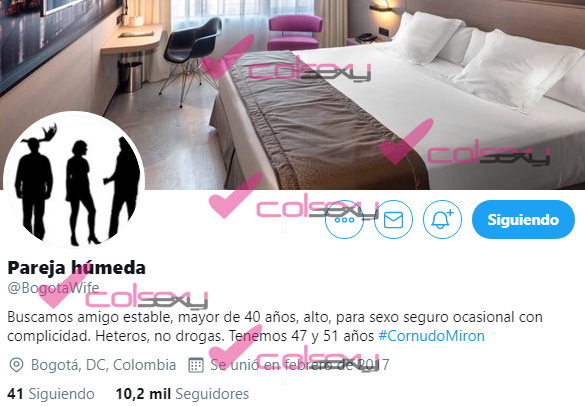 Perfil chat de parejas de esposos cornudos colombianos en twitter